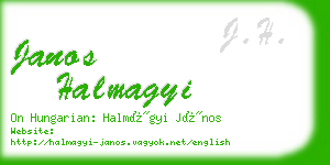 janos halmagyi business card